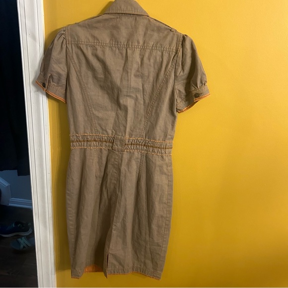 Peruvian Connection distressed tan khaki utility cargo dress size 4 - Picture 13 of 13